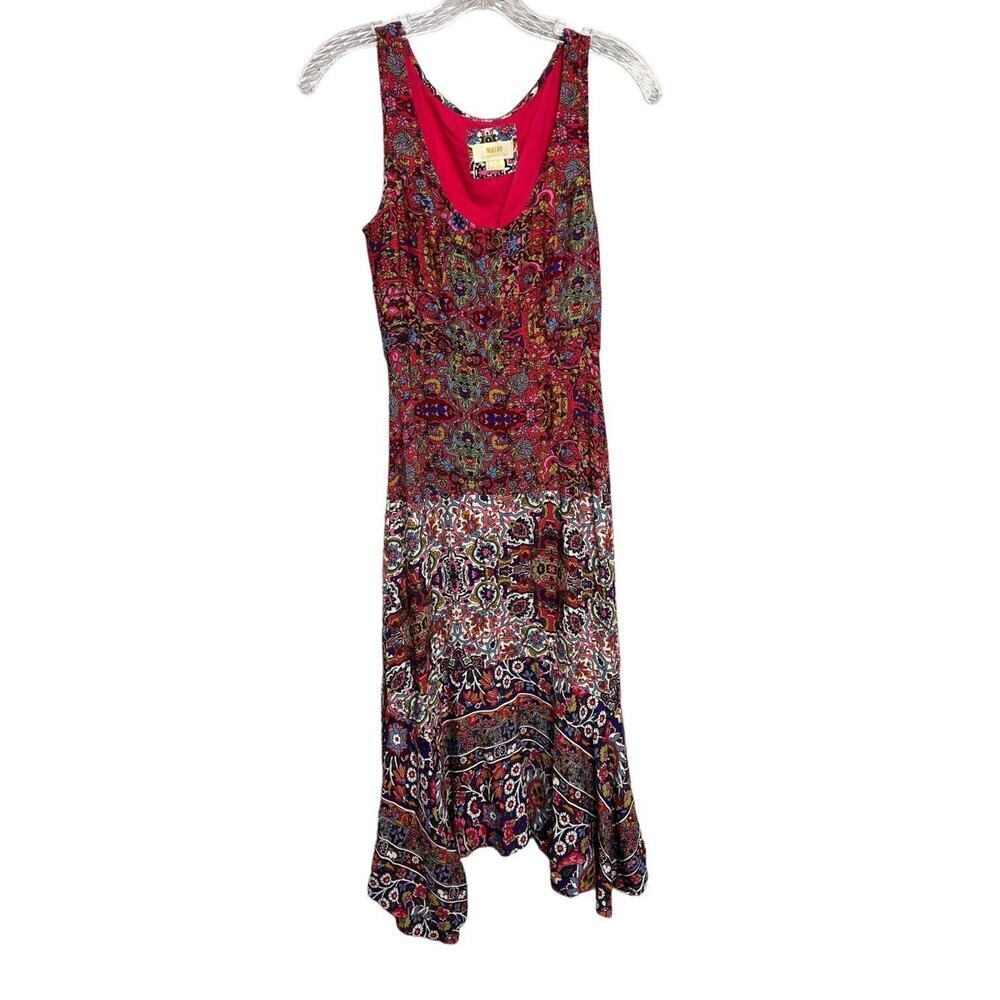 Anthropologie Maeve Violette Sleeveless Midi Dress Paisley Size 0